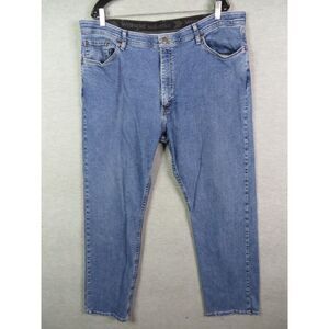 Wrangler Mens Jeans 40 x 32 Blue Denim Straight Leg‎ Cowboy Western Ranch 1*